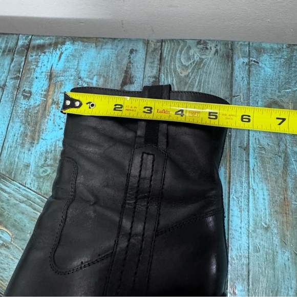 KATE SPADE Baise Pull-On Black Calf Leather Boot 4" Stacked Heel Size 8.5 - Picture 16 of 16